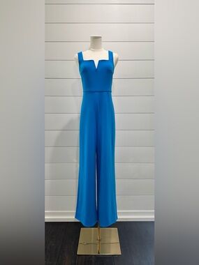 💙Express Cobalt Blue💙Wide Leg Jumpsuit Small V Neck Sleeveless